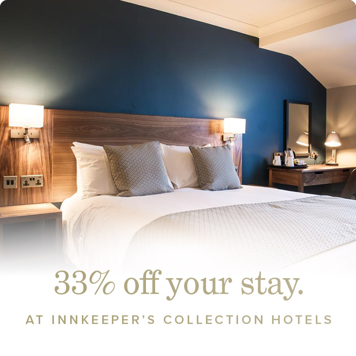 33% off your stay at Innkeeper’s Hotel when you work for us at Browns Restaurant
